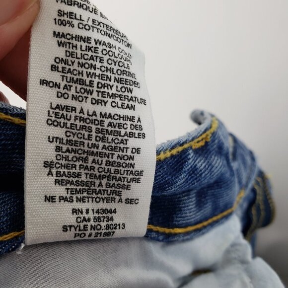 Avec Les Filles Straight Leg Jeans High Rise Distressed Split Hem Womens Size 2 - Picture 10 of 11